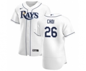 Men's Nike Tampa Bay Rays #26 Ji-Man Choi White Home 2020 Authentic Player Baseball Jersey