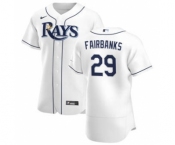 Men's Nike Tampa Bay Rays #29 Pete Fairbanks White Home 2020 Authentic Player Baseball Jersey