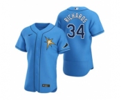 Men's Nike Tampa Bay Rays #34 Trevor Richards Light Blue Alternate 2020 Authentic Team Baseball Jersey