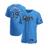 Men's Nike Tampa Bay Rays #39 Kevin Kiermaier 2020 Light Blue Alternate Authentic Player Baseball Jersey