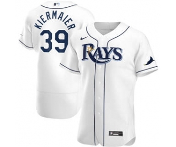 Men's Nike Tampa Bay Rays #39 Kevin Kiermaier 2020 White Home Authentic Player Baseball Jersey