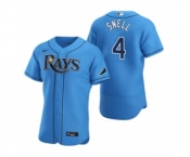 Men's Nike Tampa Bay Rays #4 Blake Snell Light Blue Alternate 2020 Authentic Player Baseball Jersey