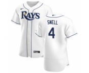 Men's Nike Tampa Bay Rays #4 Blake Snell White Home 2020 Authentic Player Baseball Jersey