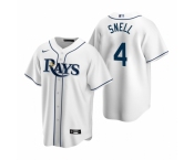 Men's Nike Tampa Bay Rays #4 Blake Snell White Home Stitched Baseball Jersey