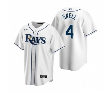 Men's Nike Tampa Bay Rays #4 Blake Snell White Home Stitched Baseball Jersey