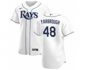 Men's Nike Tampa Bay Rays #48 Ryan Yarbrough White Home 2020 Authentic Player Baseball Jersey