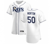 Men's Nike Tampa Bay Rays #50 Charlie Morton White Home 2020 Authentic Player Baseball Jersey