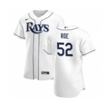 Men's Nike Tampa Bay Rays #52 Chaz Roe White Home 2020 Authentic Player Baseball Jersey