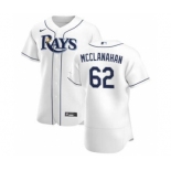 Men's Nike Tampa Bay Rays #62 Shane McClanahan White Home 2020 Authentic Player Baseball Jersey