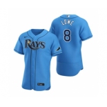 Men's Nike Tampa Bay Rays #8 Brandon Lowe Light Blue Alternate 2020 Authentic Player Baseball Jersey