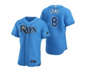 Men's Nike Tampa Bay Rays #8 Brandon Lowe Light Blue Alternate 2020 Authentic Player Baseball Jersey