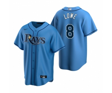 Men's Nike Tampa Bay Rays #8 Brandon Lowe Light Blue Alternate Stitched Baseball Jersey