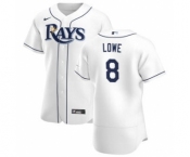 Men's Nike Tampa Bay Rays #8 Brandon Lowe White Home 2020 Authentic Player Baseball Jersey