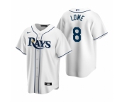 Men's Nike Tampa Bay Rays #8 Brandon Lowe White Home Stitched Baseball Jersey