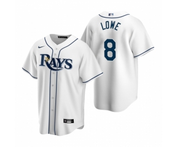 Men's Nike Tampa Bay Rays #8 Brandon Lowe White Home Stitched Baseball Jersey