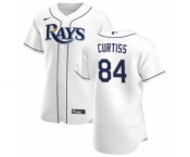 Men's Nike Tampa Bay Rays #84 John Curtiss White Home 2020 Authentic Player Baseball Jersey