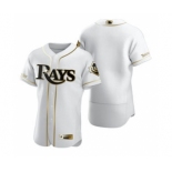 Men's Nike Tampa Bay Rays Blank White 2020 Authentic Golden Edition Baseball Jersey