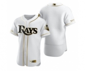 Men's Nike Tampa Bay Rays Blank White 2020 Authentic Golden Edition Baseball Jersey