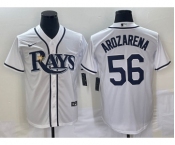 Men's Tampa Bay Rays #56 Randy Arozarena White Stitched MLB Cool Base Nike Jersey