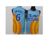 Men's Slam Dunk #6 James Slam dunk version blue NBA jersey