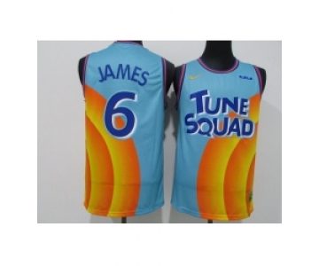 Men's Slam Dunk #6 James Slam dunk version blue NBA jersey