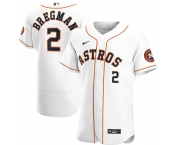 Houston Astros #2 Alex Bregman Men's Nike White Home 2020 Authentic Player MLB Jersey