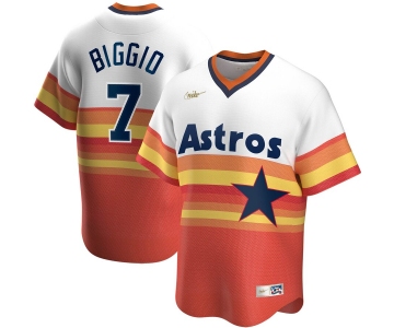 Houston Astros #7 Craig Biggio Nike Home Cooperstown Collection Player MLB Jersey White