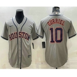 Men's Houston Astros #10 Yuli Gurriel Grey Stitched MLB Cool Base Nike Jersey