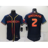 Men's Houston Astros #2 Alex Bregman 2022 Navy City Connect Flex Base Stitched Baseball Jersey