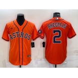 Men's Houston Astros #2 Alex Bregman Orange With Patch Stitched MLB Cool Base Nike Jersey