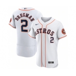 Men's Houston Astros #2 Alex Bregman White 2022 World Series Flex Base Stitched Baseball Jersey