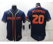 Men's Houston Astros #20 Chas McCormick 2022 Navy Blue City Connect Flex Base Stitched Baseball Jersey