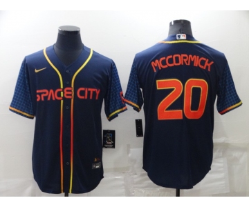 Men's Houston Astros #20 Chas McCormick 2022 Navy City Connect Cool Base Stitched Jersey