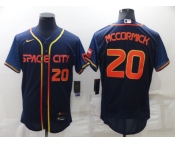 Men's Houston Astros #20 Chas McCormick Number 2022 Navy Blue City Connect Flex Base Stitched Baseball Jersey