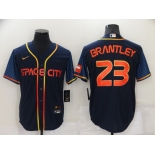 Men's Houston Astros #23 Michael Brantley 2022 Navy City Connect Game Stitched Jersey