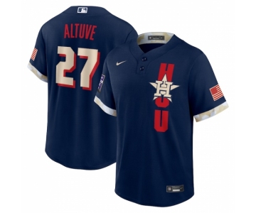 Men's Houston Astros #27 José Altuve Nike Navy 2021 MLB All-Star Game Replica Player Jersey