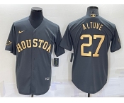 Men's Houston Astros #27 Jose Altuve Grey 2022 All Star Stitched Cool Base Nike Jersey