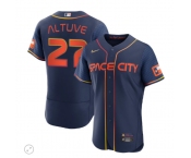 Men's Houston Astros #27 Jose Altuve Navy City Edition 2022 Flex Base Stitched Baseball Jersey