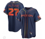 Men's Houston Astros #27 Jose Altuve Navy City Edition 2022 Game Alternate Stitched Baseball Jersey