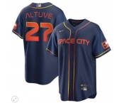 Men's Houston Astros #27 Jose Altuve Navy City Edition 2022 Game Alternate Stitched Baseball Jersey