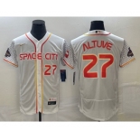 Men's Houston Astros #27 Jose Altuve Number White 2023 City Connect Flex Base Stitched Jersey1