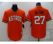 Men's Houston Astros #27 Jose Altuve Orange Cooperstown Collection Cool Base Stitched Nike Jersey