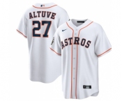 Men's Houston Astros #27 Jose Altuve White 2022 World Series Home Stitched Baseball Jersey