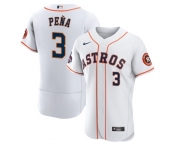 Men's Houston Astros #3 Jeremy Pena 2022 World Series White Flex Base Stitched Baseball Jersey