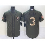 Men's Houston Astros #3 Jeremy Pena Green Salute To Service Stitched MLB Cool Base Nike Jersey