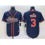 Men's Houston Astros #3 Jeremy Pena Navy Cool Base Stitched Baseball Jersey