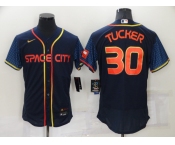 Men's Houston Astros #30 Kyle Tucker 2022 Navy City Connect Flex Base Stitched Baseball Jersey