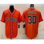 Men's Houston Astros #30 Kyle Tucker Orange Stitched MLB Cool Base Nike Jersey