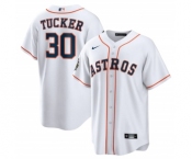 Men's Houston Astros #30 Kyle Tucker White 2022 World Series Home Stitched Baseball Jersey