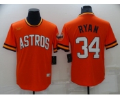 Men's Houston Astros #34 Nolan Ryan Orange Cooperstown Collection Cool Base Stitched Nike Jersey